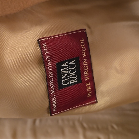 Cinzia Rocca Wool Coat with Chinchilla trim nwot - Picture 8 of 9